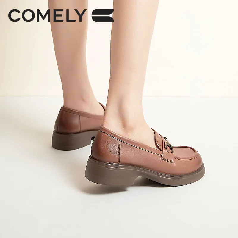 COMELY Loafers Women's Black/Light Brown/Ecru-12