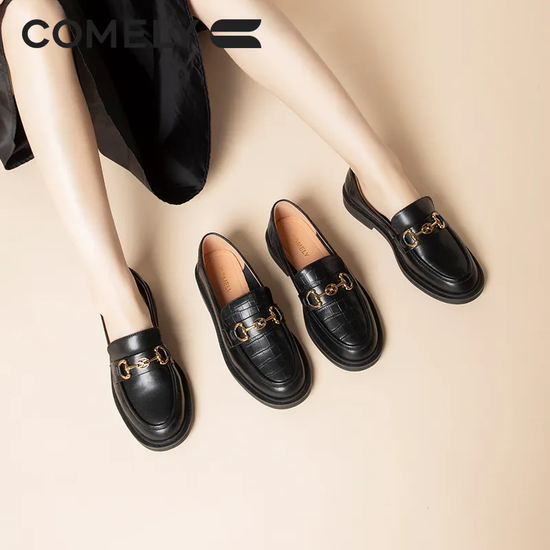 COMELY Loafers 2.5cm Women's Black-14