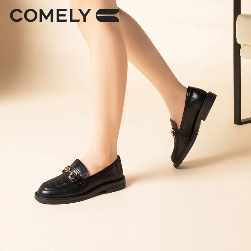 COMELY Loafers 2.5cm Women's Black-24