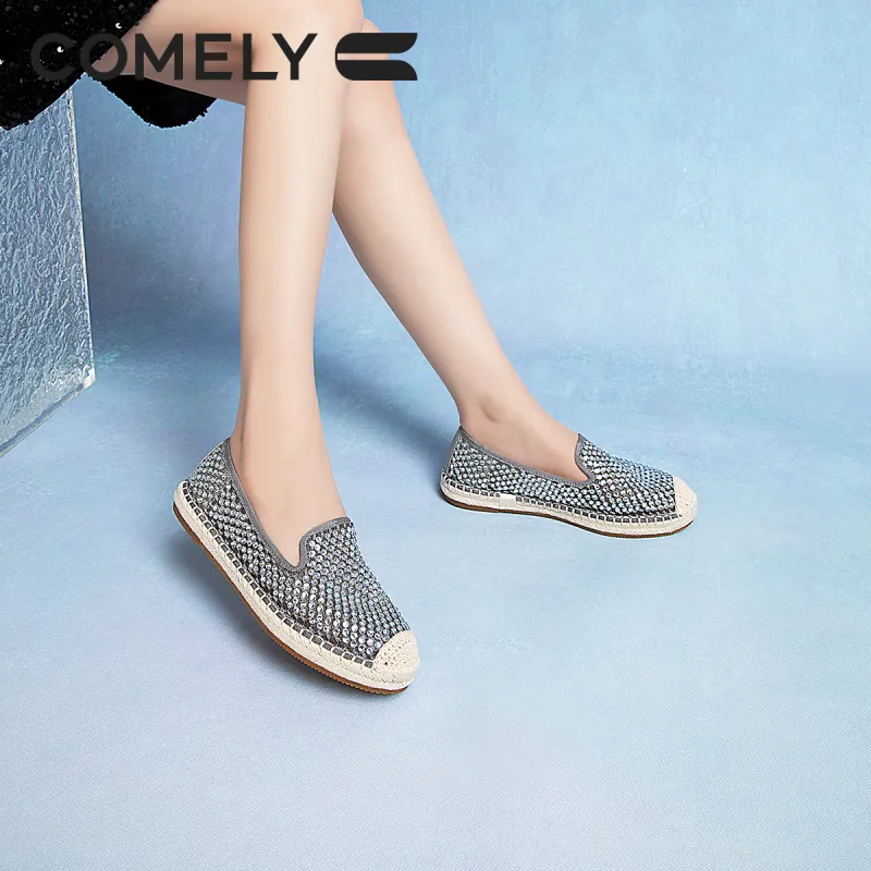 COMELY Espadrilles Women's Light Gold/Gray-16