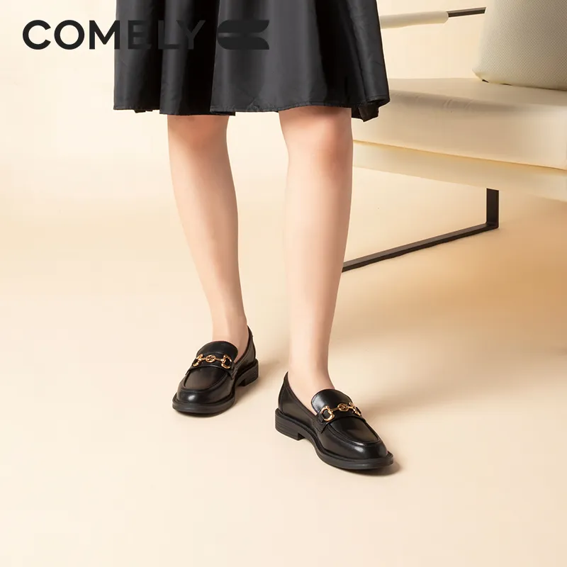 COMELY Loafers 2.5cm Women's Black-10