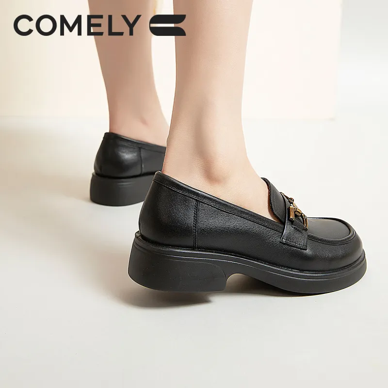 COMELY Loafers Women's Black/Light Brown/Ecru-19