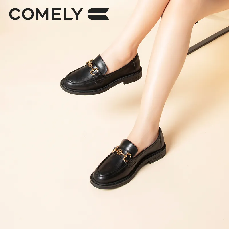 COMELY Loafers 2.5cm Women's Black-11