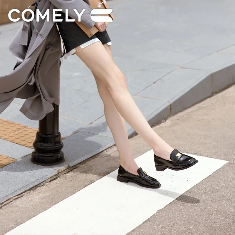 COMELY Loafers Women's Black/Coffee-6