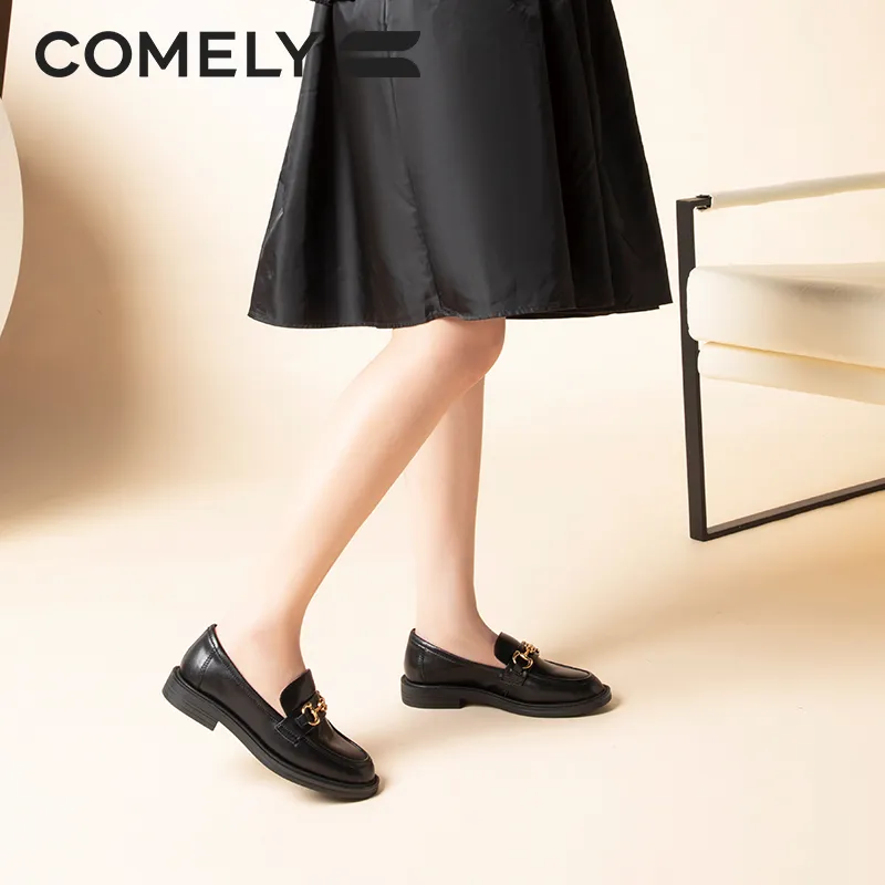 COMELY Loafers 2.5cm Women's Black-5