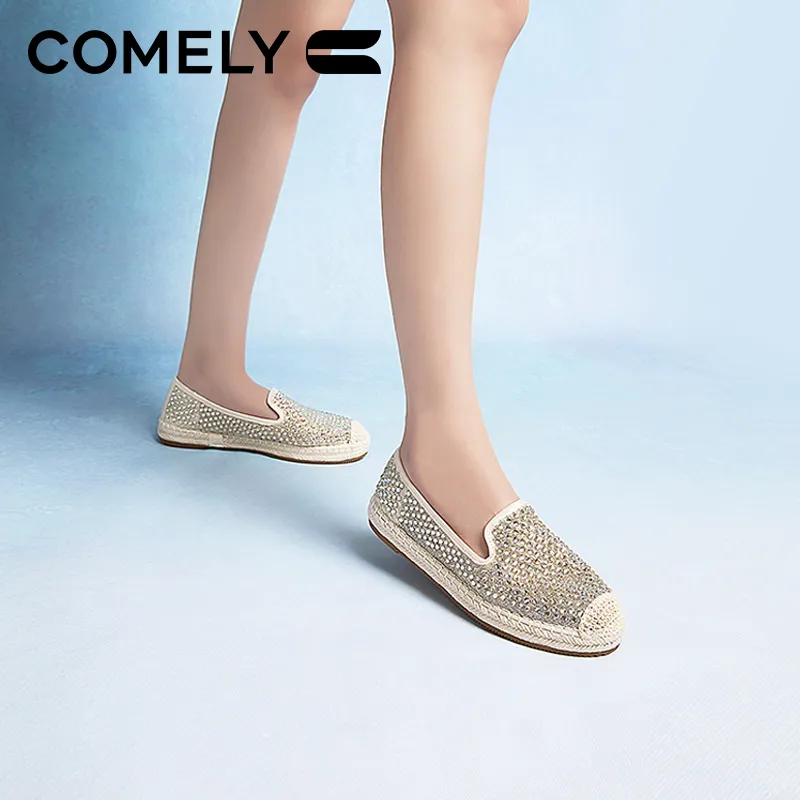 COMELY Espadrilles Women's Light Gold/Gray-8
