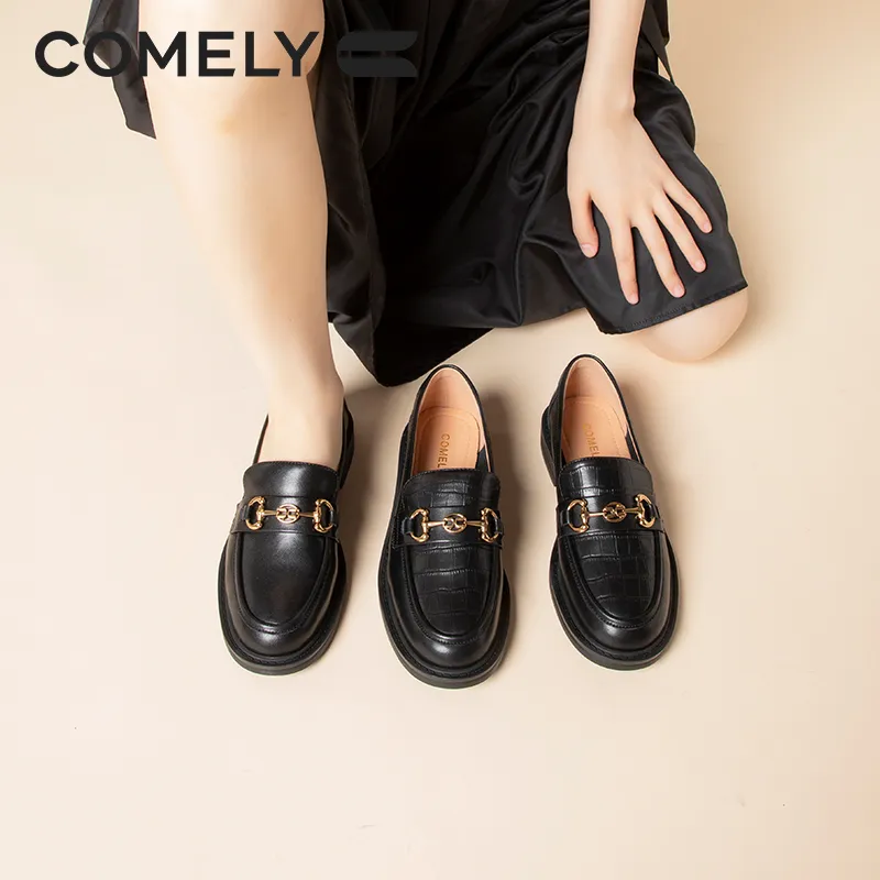 COMELY Loafers 2.5cm Women's Black-13