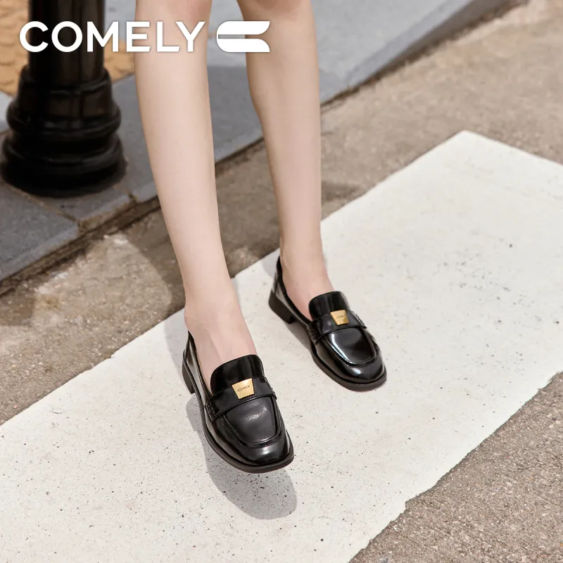 COMELY Loafers Women's Black/Coffee-5