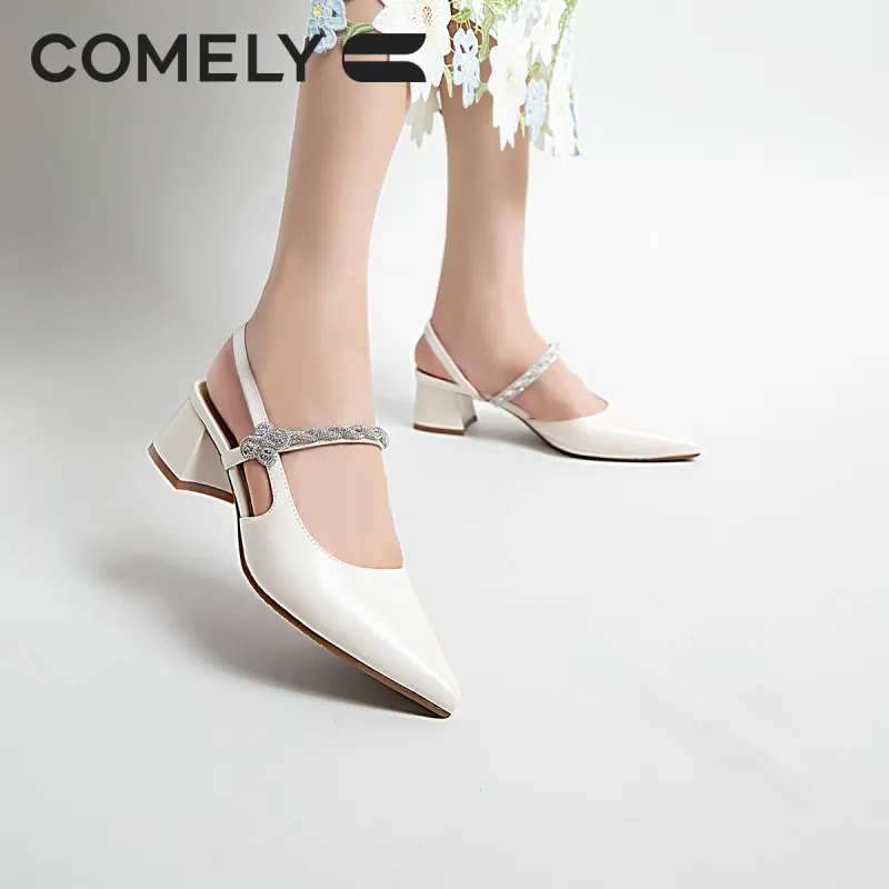 COMELY One Strap Sandals 4.5cm Women's-8