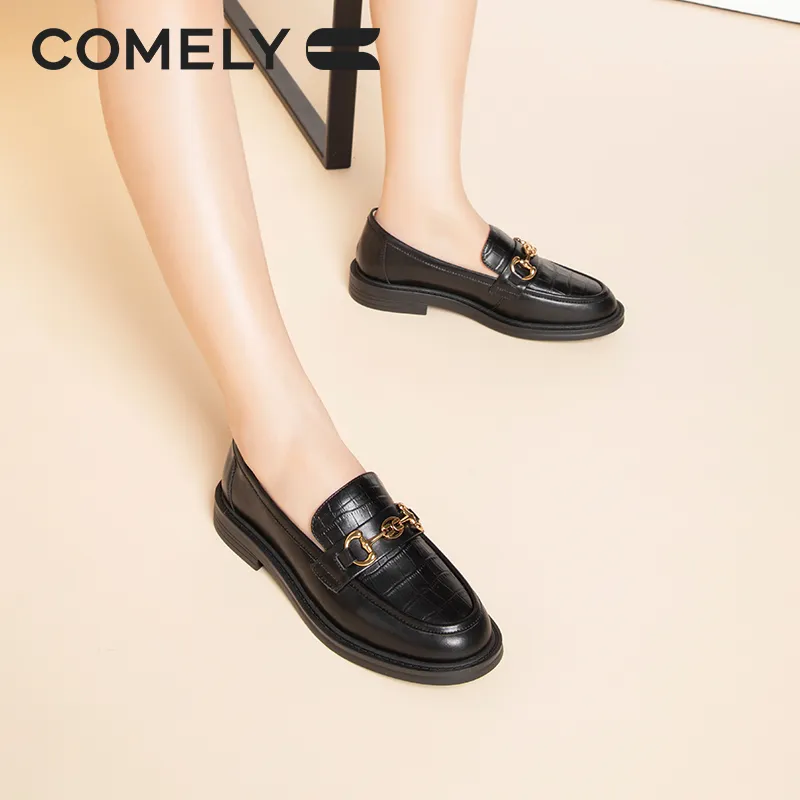 COMELY Loafers 2.5cm Women's Black-25