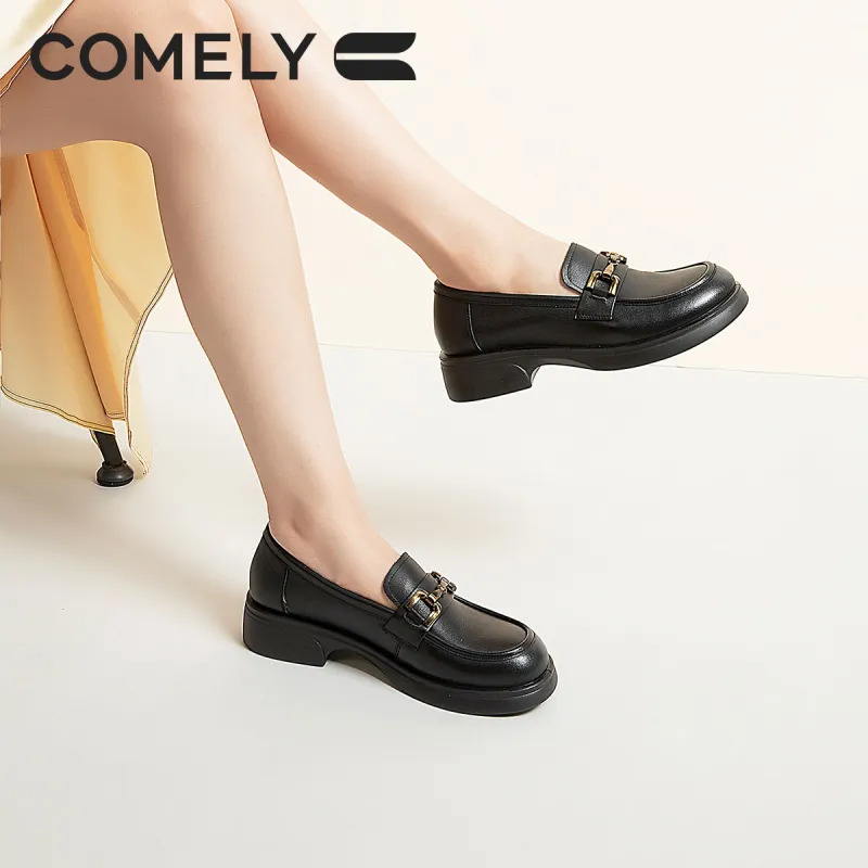 COMELY Loafers Women's Black/Light Brown/Ecru-20
