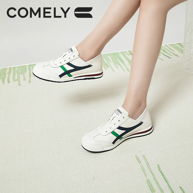 COMELY Casual Shoes Women's Low Top Ecru/Blue/Silver-13