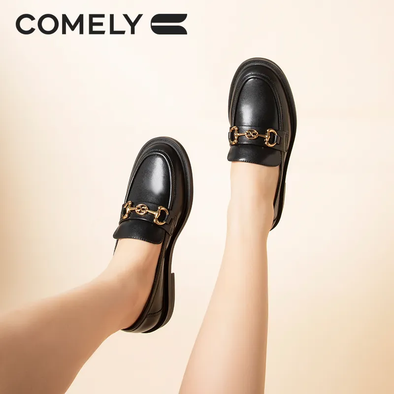 COMELY Loafers 2.5cm Women's Black-9