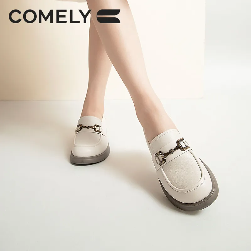 COMELY Loafers Women's Black/Light Brown/Ecru-6