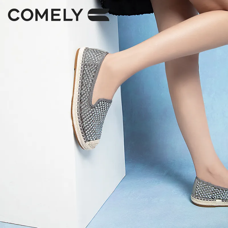 COMELY Espadrilles Women's Light Gold/Gray-14