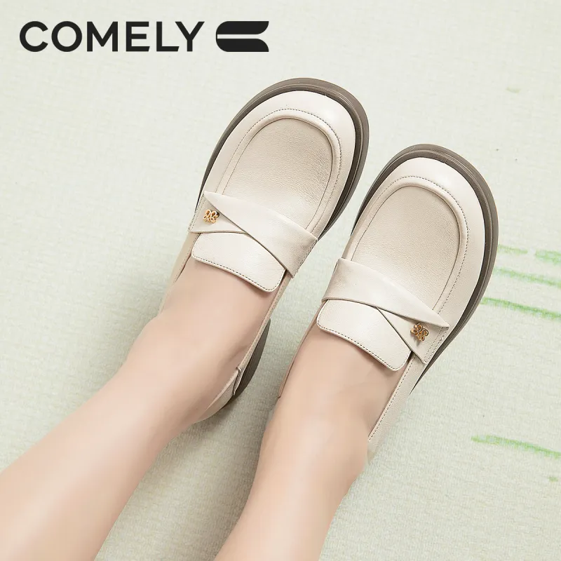 COMELY Loafers Women's Black/Light Brown/Ecru-6