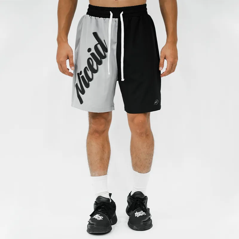 NICEID Basketball Shorts Unisex Black Gray-2