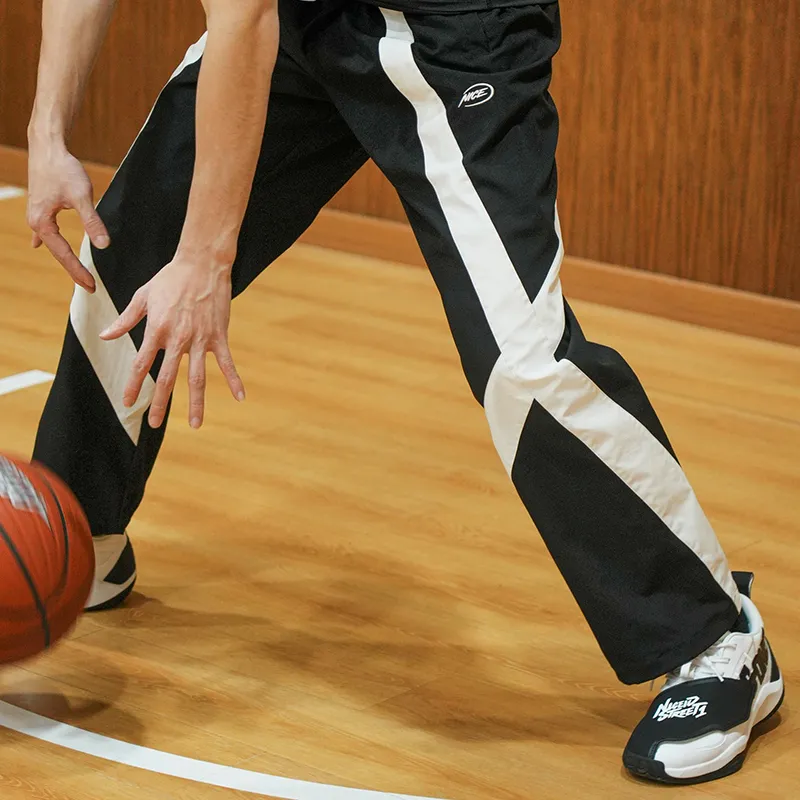 NICEID Knitted Sweatpants Unisex Black White-3