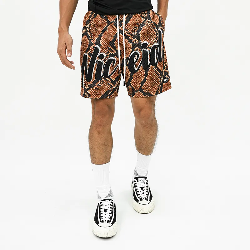 NICEID Basketball Shorts Men Python Snakeskin Print-4