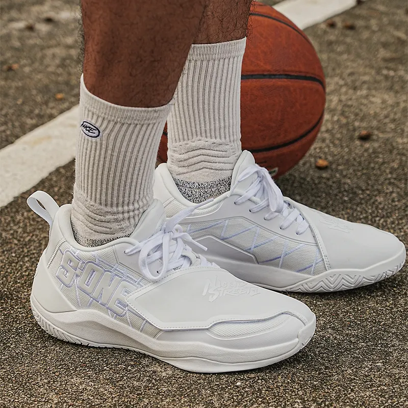 NICEID Cushioning Grip Mid Top Basketball Shoes Men's White-6