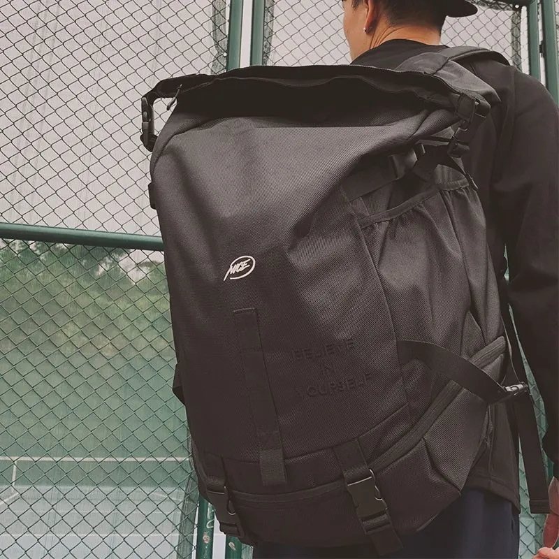 NICEID Oxford Outdoor Hiking Bag Backpacks Large Size Unisex Black-3