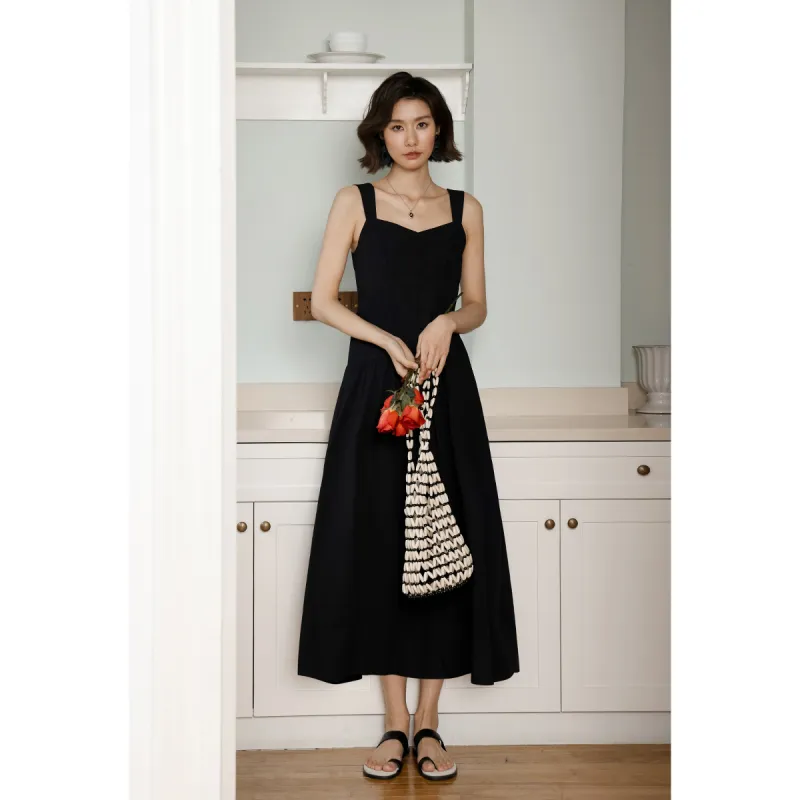 Migu Slip Dresses Women's Black-3