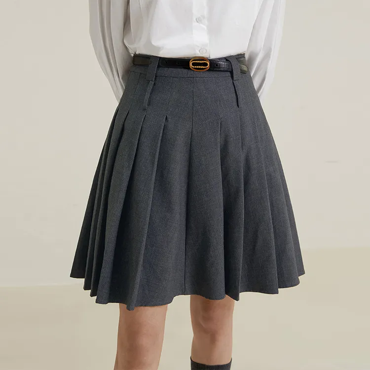 Migu Casual Short Skirts Women's Gray-2