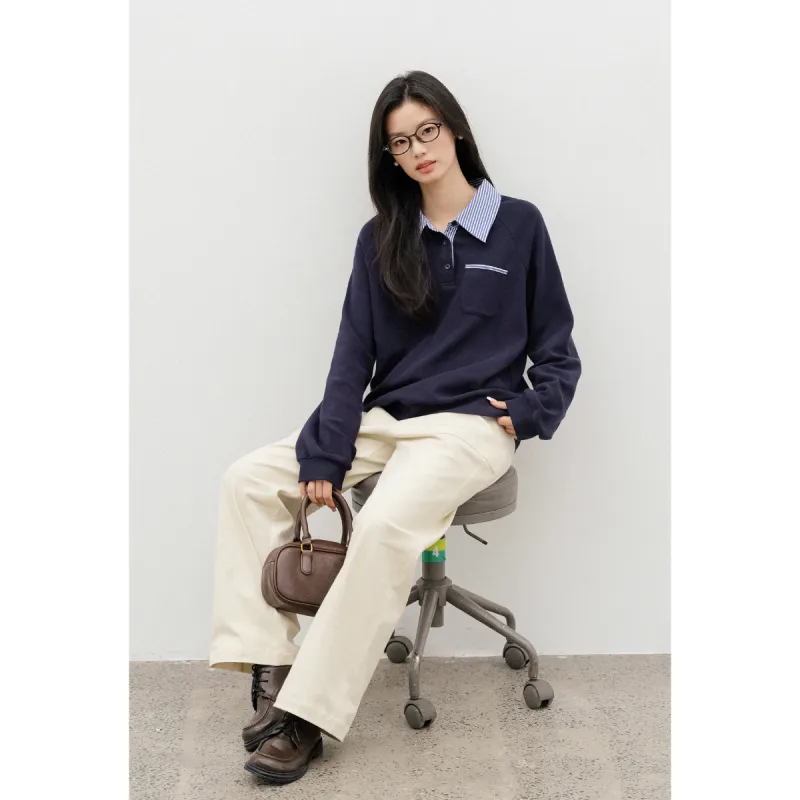 Migu Sweatshirts Women's Navy Blue-5