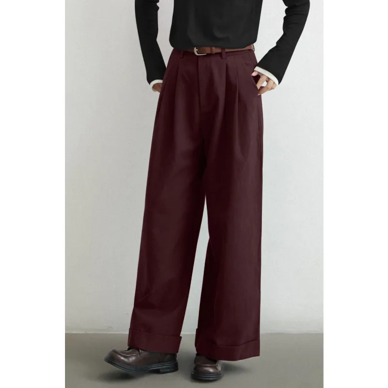 Migu Casual Pants Women's Burgundy-3