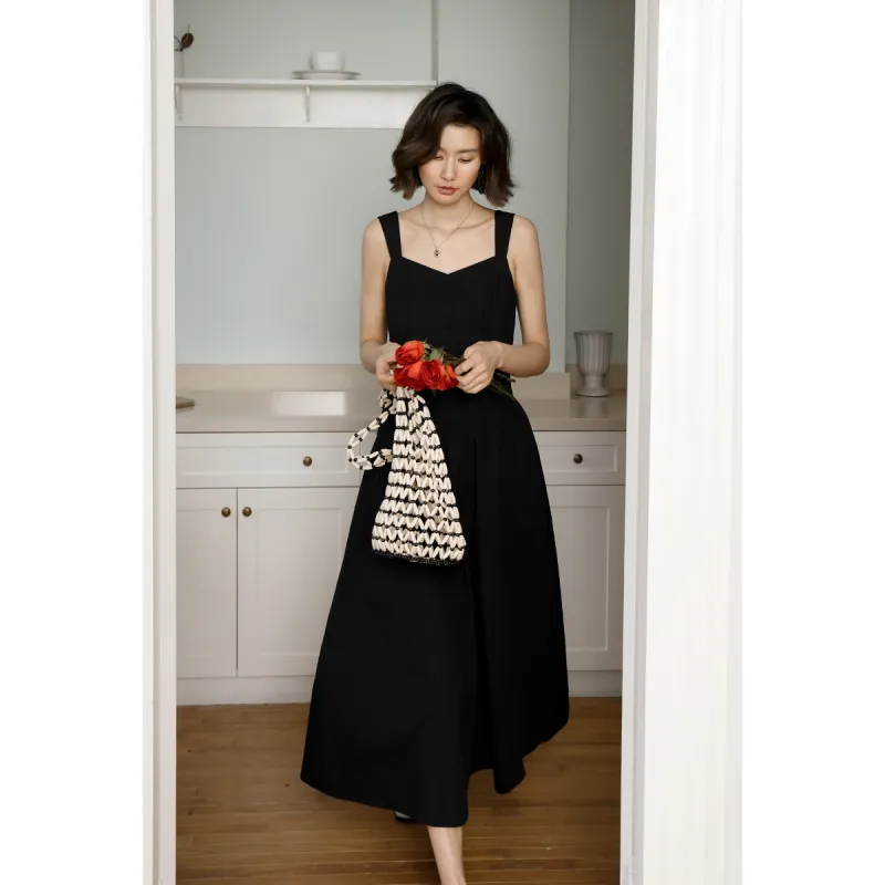 Migu Slip Dresses Women's Black-1