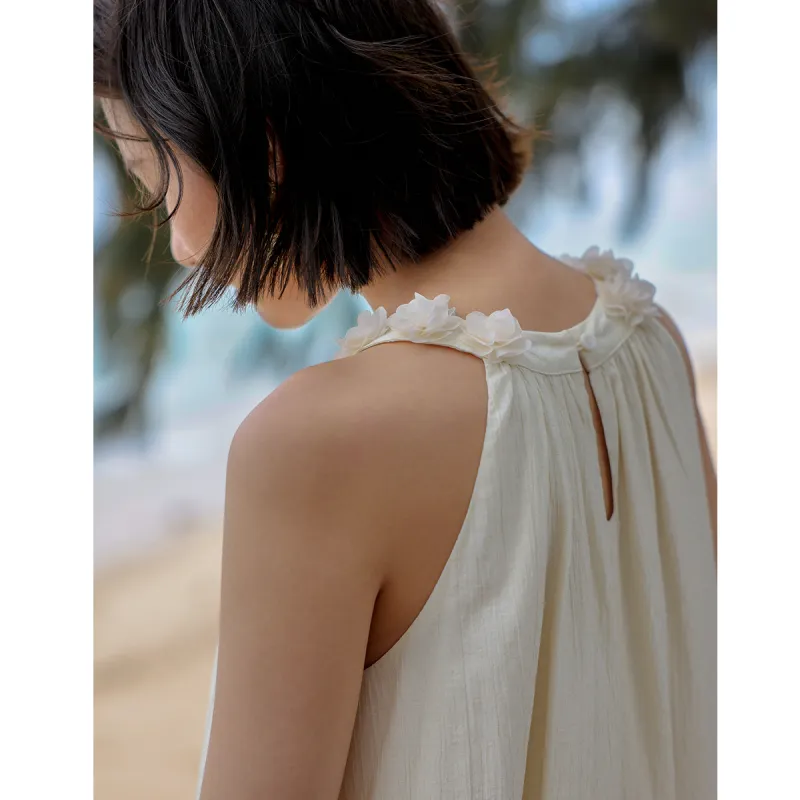 Migu Sleeveless Dresses Women's Apricot-4
