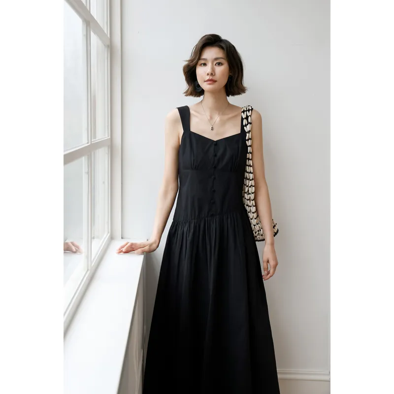 Migu Slip Dresses Women's Black-2