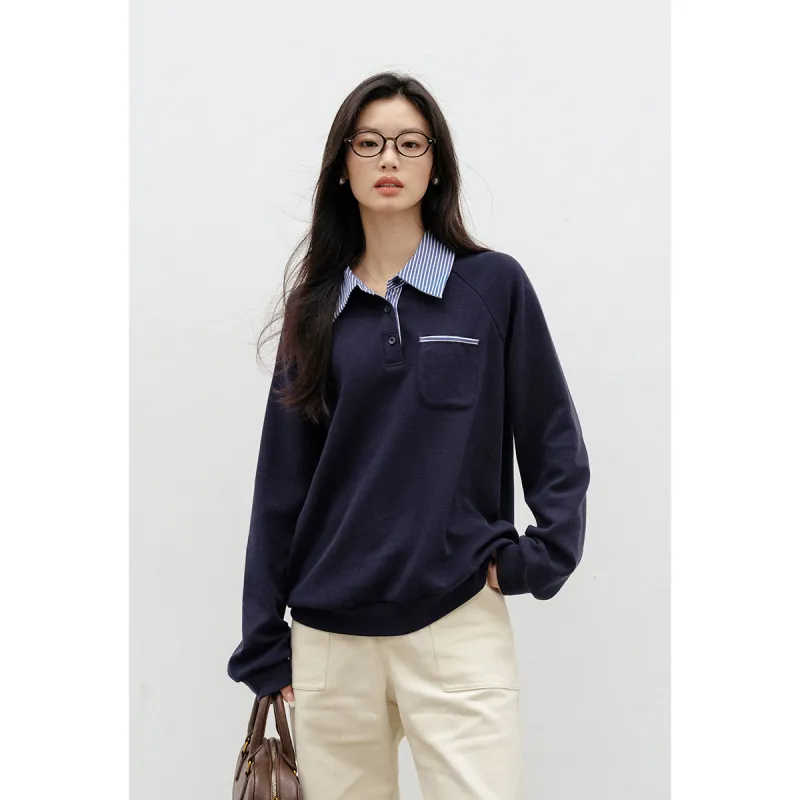 Migu Sweatshirts Women's Navy Blue-2