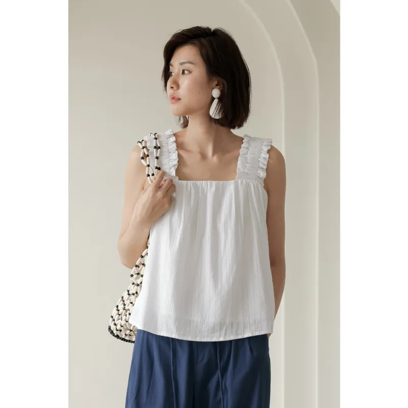 Migu Tank Tops Women's White-3