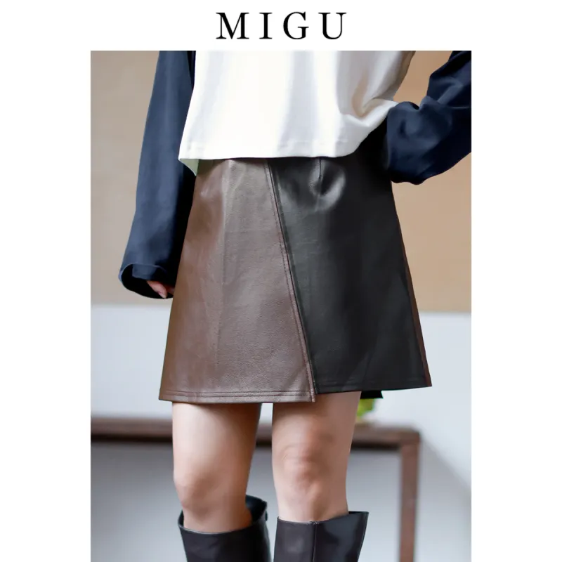 Migu Leather Short Skirts Women's-1