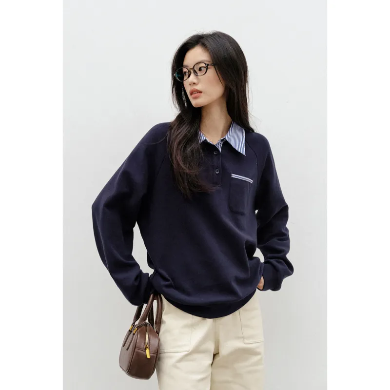Migu Sweatshirts Women's Navy Blue-3