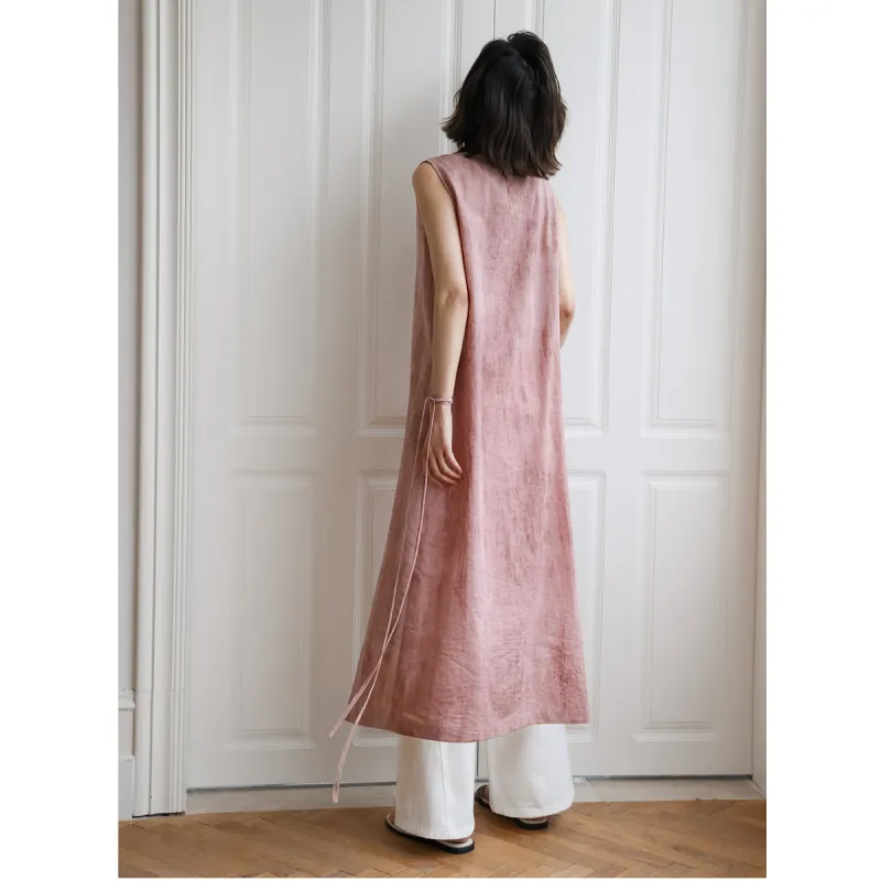 Migu Sleeveless Dresses Women's Pink-4