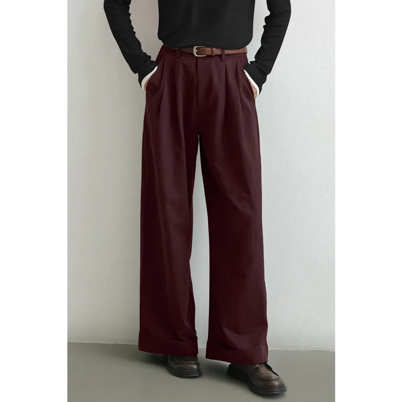 Migu Casual Pants Women's Burgundy-1