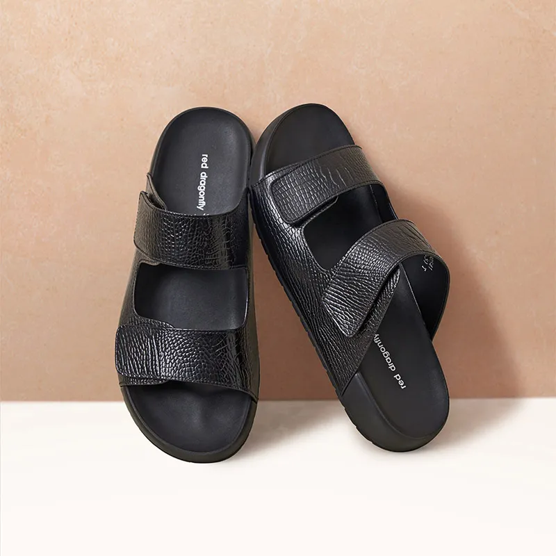 RED DRAGONFLY Rubber Sole Slip Resistant Abrasion Resistant Slide Slipper Men's-6
