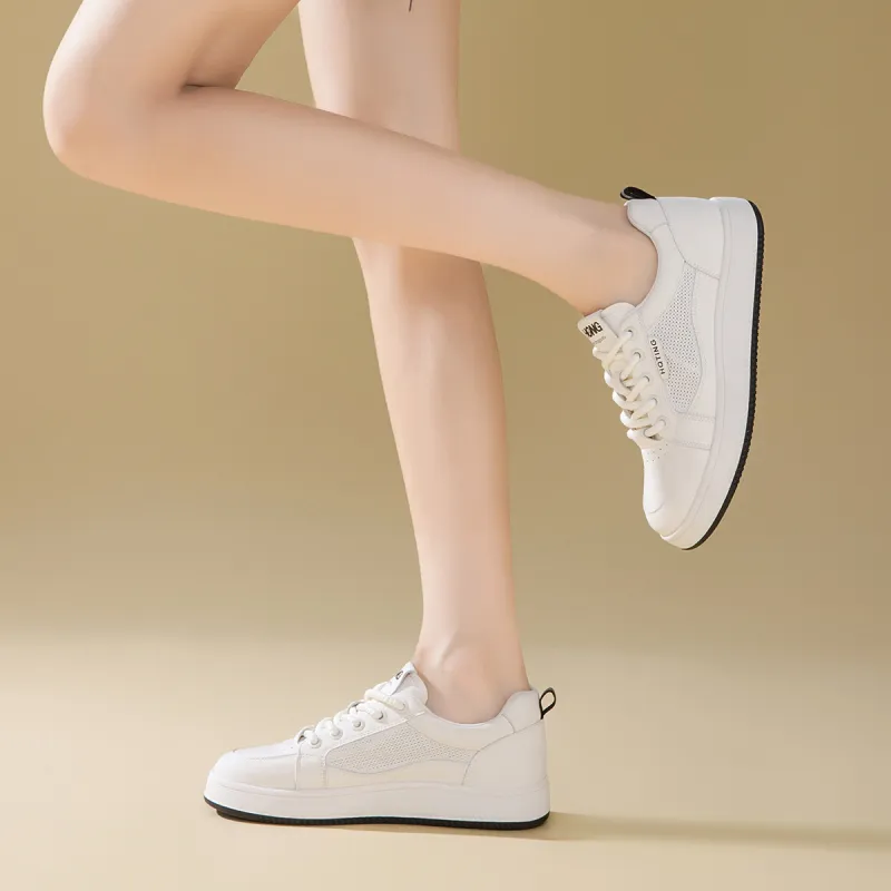 RED DRAGONFLY Low Top Skateboard Shoes Women's White-5