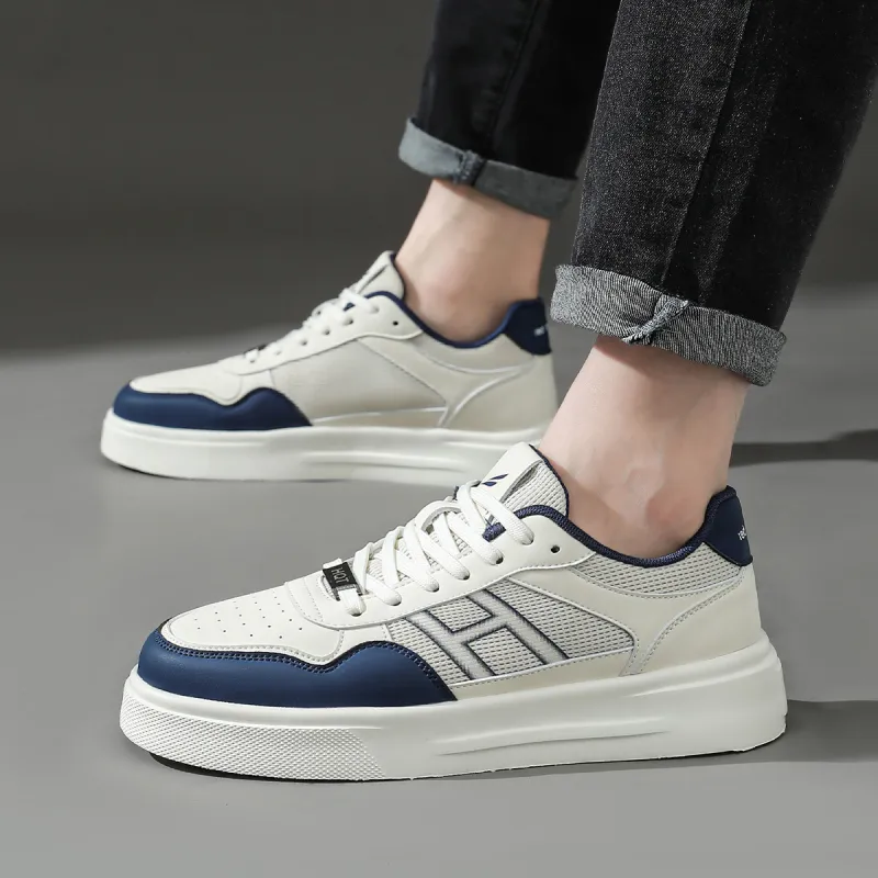 RED DRAGONFLY Skateboard Shoes Lightweight And Breathable Low Top Casual Shoes Men's White Blue Beige Green-6