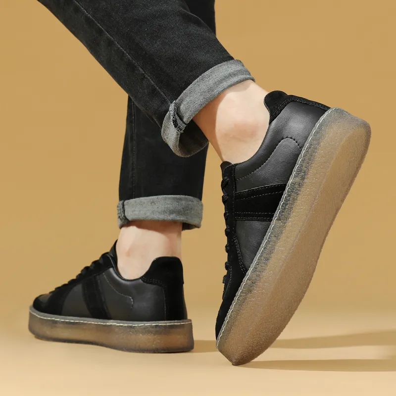 RED DRAGONFLY Flat Shoes Lightweight And Breathable Low Top Casual Shoes Men's Ecru/Black-12