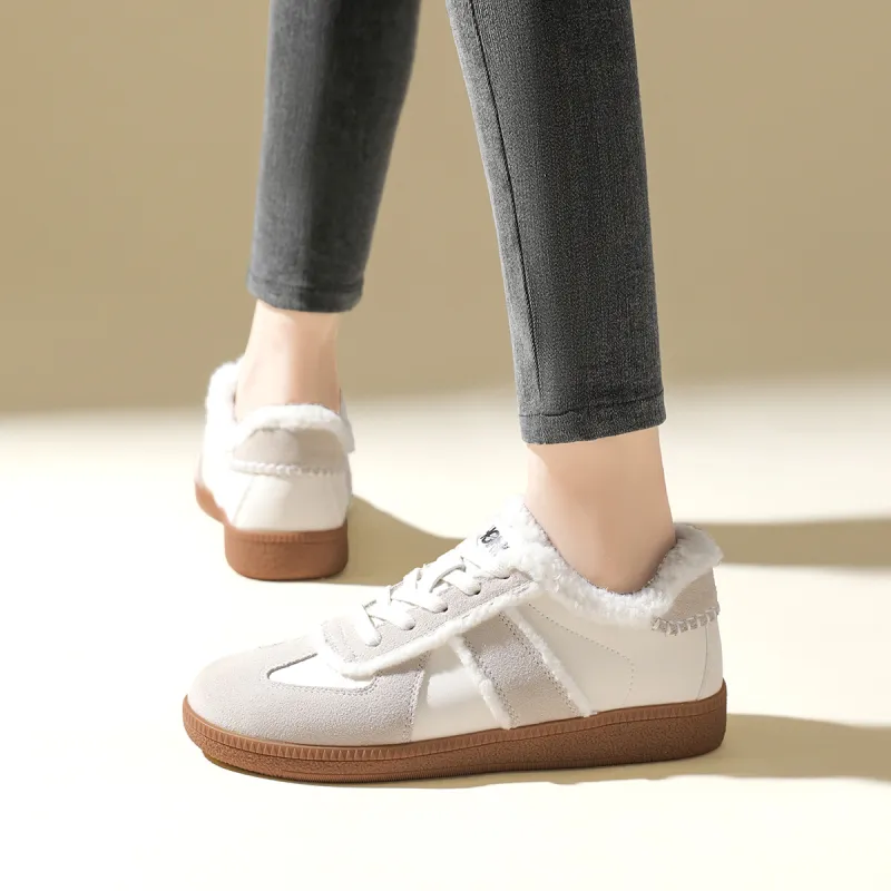 RED DRAGONFLY German Army Trainers Lightweight And Breathable Low Top Casual Shoes Women's Beige Brown-5