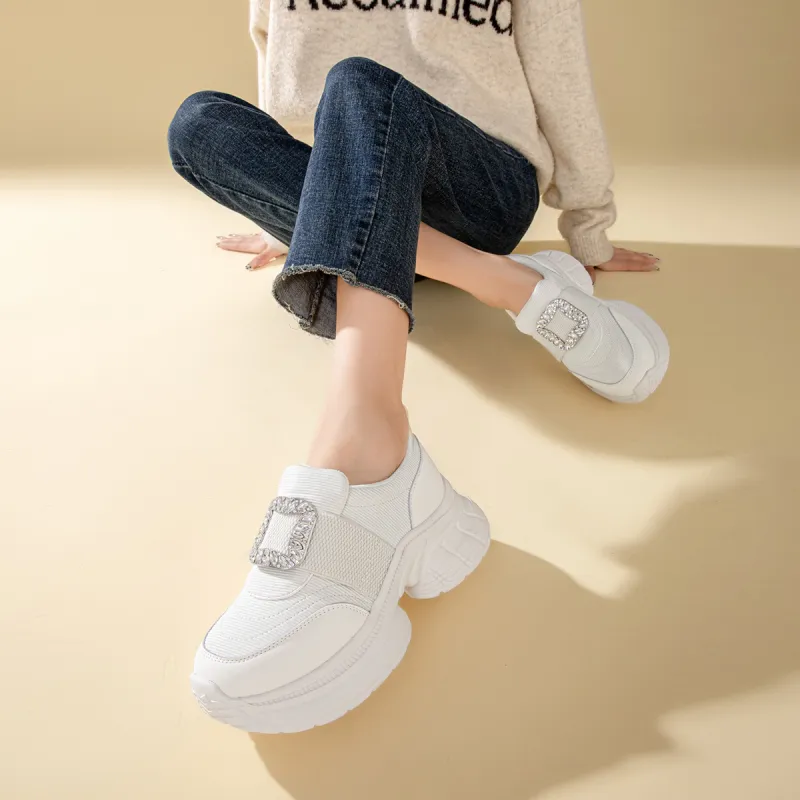 RED DRAGONFLY Height Increasing Shoes Height Increasing Lightweight Low Top Casual Shoes Women's Black Beige-11