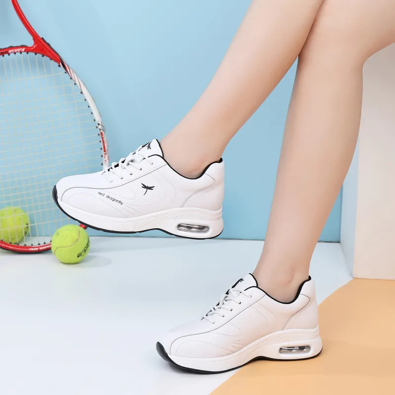 RED DRAGONFLY White Sneakers Low Top Athletic Shoes Women's White Fleece Lined Thermal-7