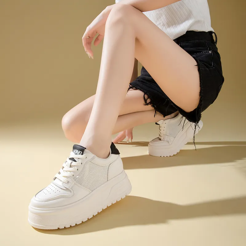 RED DRAGONFLY Height Increasing Breathable Low Top Women's Fashion Casual Shoes Platform Comfortable Versatile-11