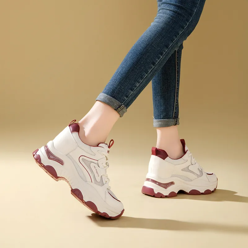 RED DRAGONFLY Low Top Chunky Sneakers Women's-9