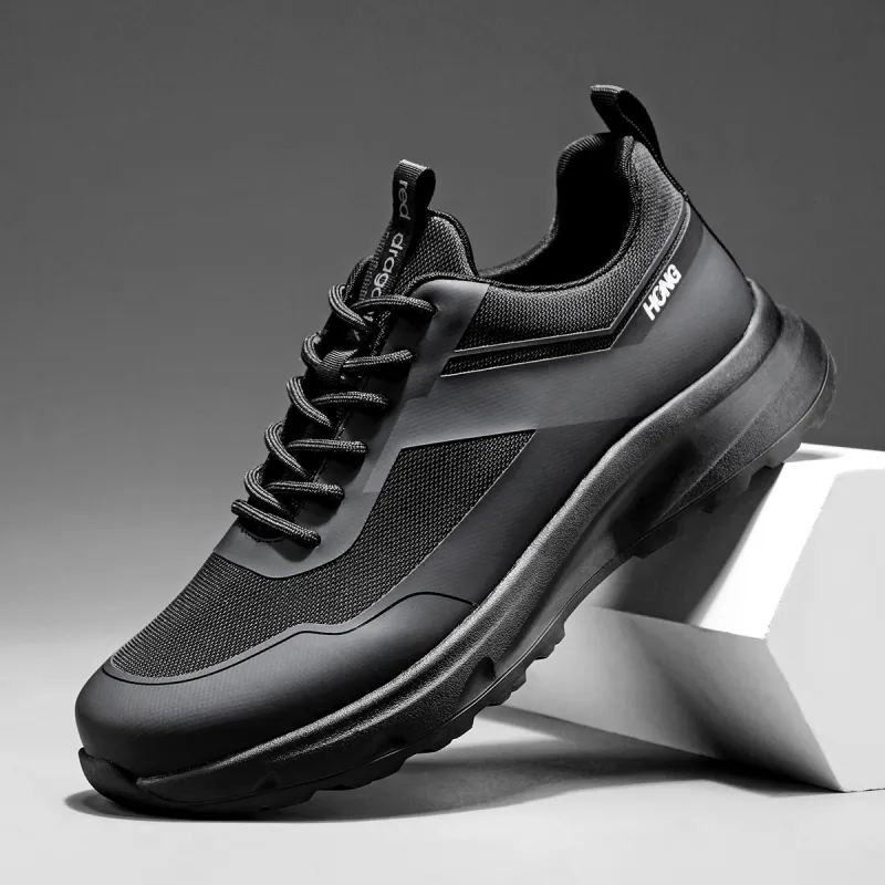 RED DRAGONFLY Athletic Shoes Lightweight And Breathable Low Top Casual Shoes Men's Black Gray-4