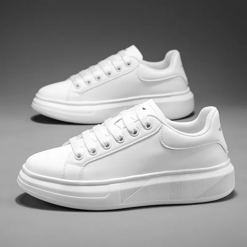 RED DRAGONFLY Small White Shoes Lightweight And Breathable Low Top Casual Shoes Men's White Black-5