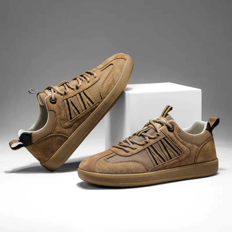 RED DRAGONFLY German Army Trainers Wear resistant And Lightweight Low Top Casual Shoes Men's Camel Beige-4